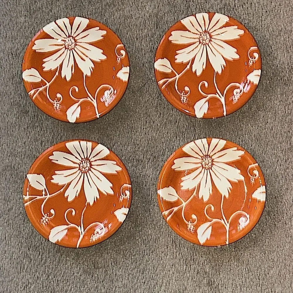 Mesa Home Products Floral Salad/Dessert Dishes Set of Four